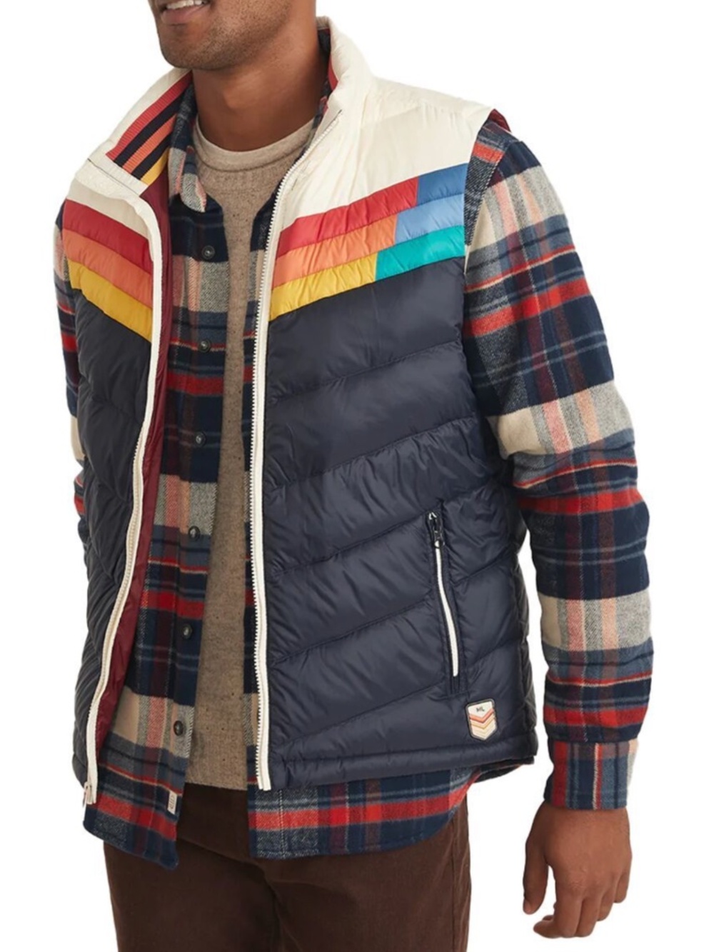 Marine Layer Men's ML Whistler Puffer Vest Large
